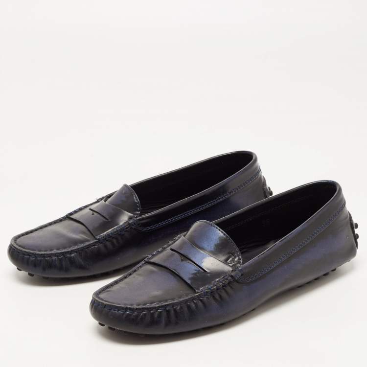 مملوكة مسبقًا Tod's Two Tone Leather Penny Slip On Loafers Size 36