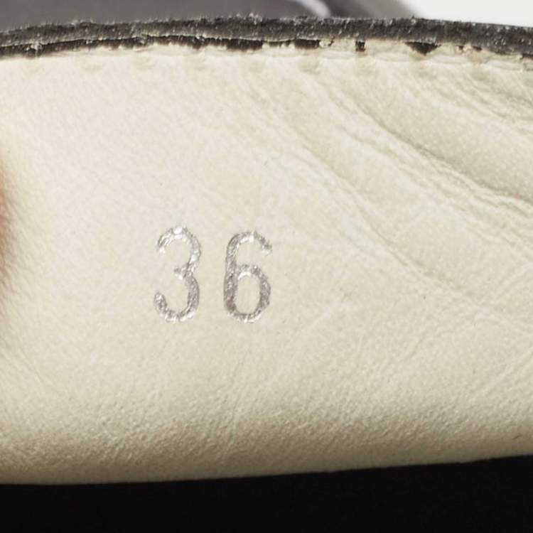 Pre Owned Tod's Black Leather Slingback Pumps Size 36