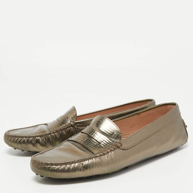 Tod's 2025 metallic loafers