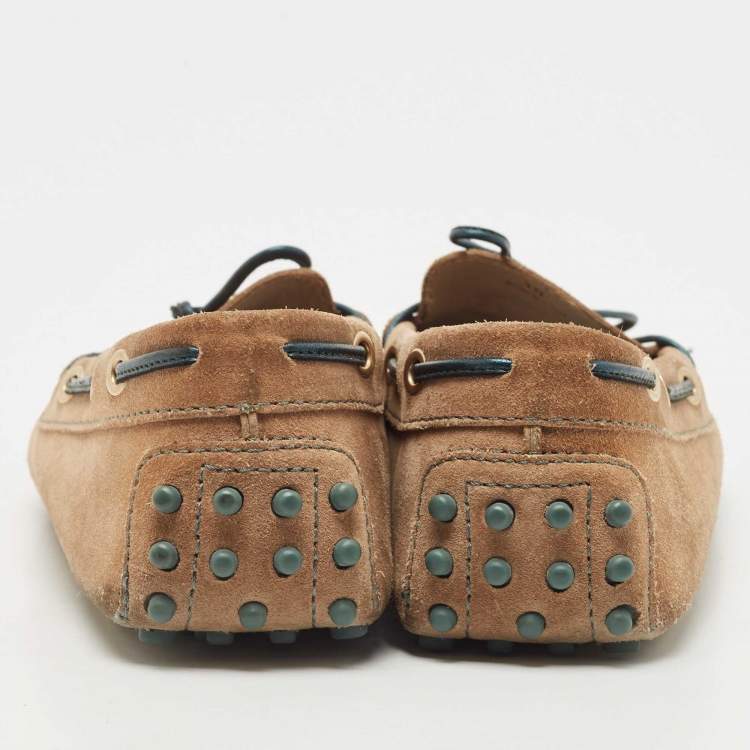 مملوكة مسبقًا Tod's Brown Suede Gommino Loafers Size 39