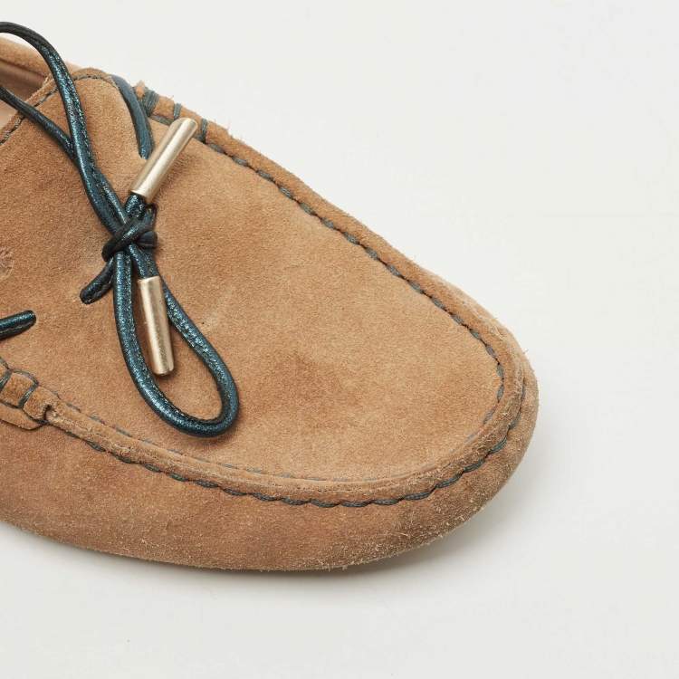مملوكة مسبقًا Tod's Brown Suede Gommino Loafers Size 39