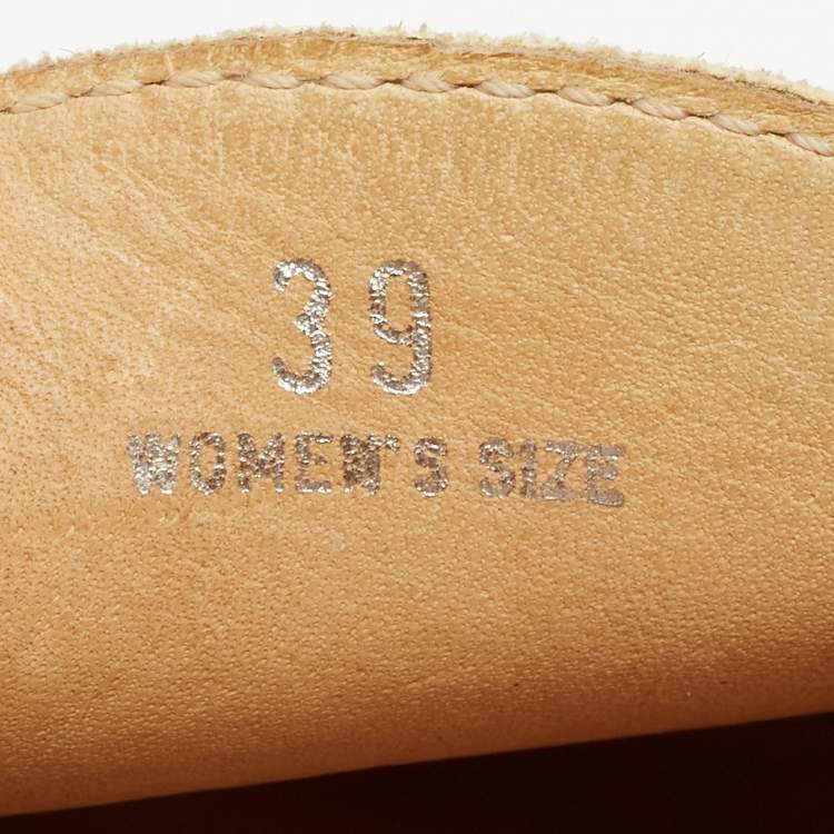 Pre Owned Tod's Cream Leather Gommino Slip On Loafers Size 39