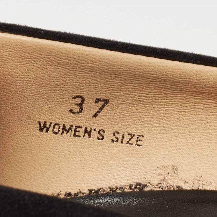 Pre Owned Tod's Black Suede Penny Loafer Pumps Size 37