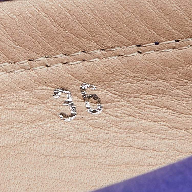 Pre Owned Tod's Purple Suede Penny Slip On Loafers Size 36