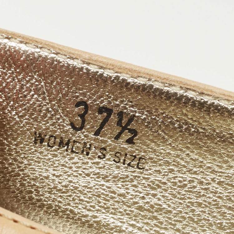 Pre Owned Tod's Blue/Brown Snakeskin And Leather Ballet Flats Size 37.5