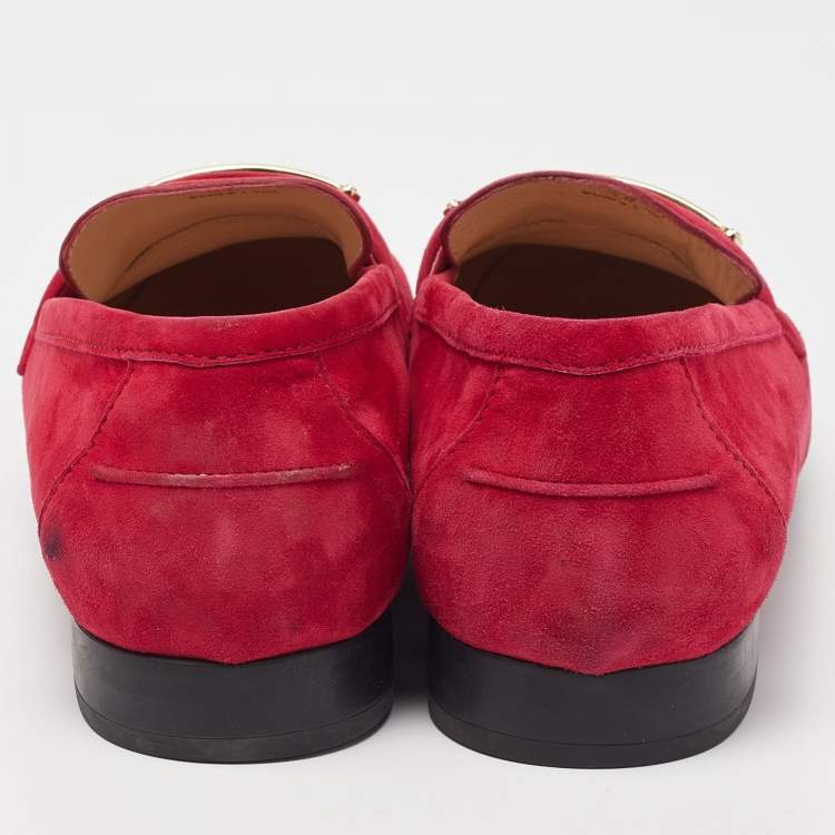 مملوكة مسبقًا Tod's Red Suede Loafers Size 38