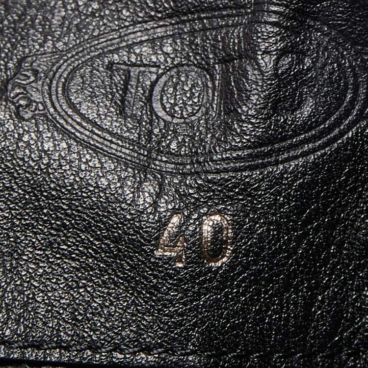 Pre Owned Tod's Black Suede and Calf Hair Knee High Boots Size 40