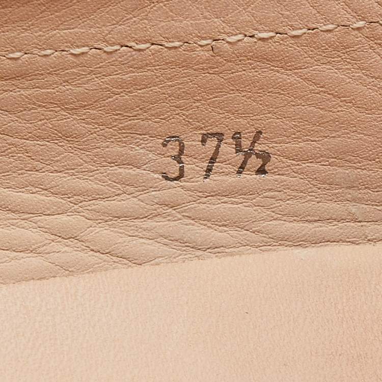 Pre Owned Tod's Beige Patent Leather Penny Loafers Size 37.5