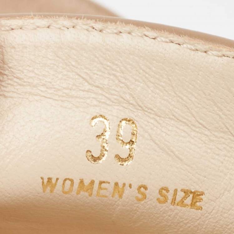 Pre Owned Tod's Beige Suede Chain Detail Kate Loafers Size 39