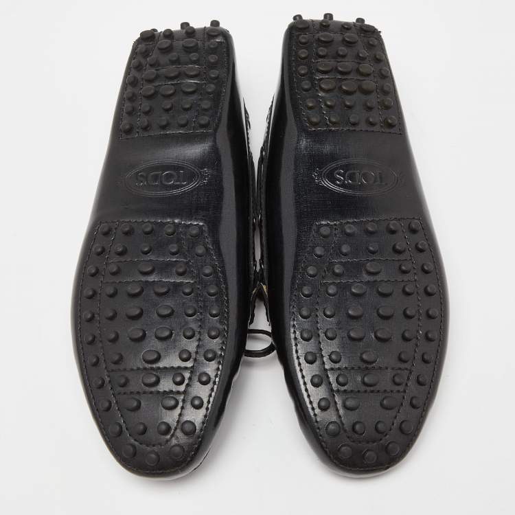 مم�لوكة مسبقًا Tod's Black Patent Leather Slip On Loafers Size 36