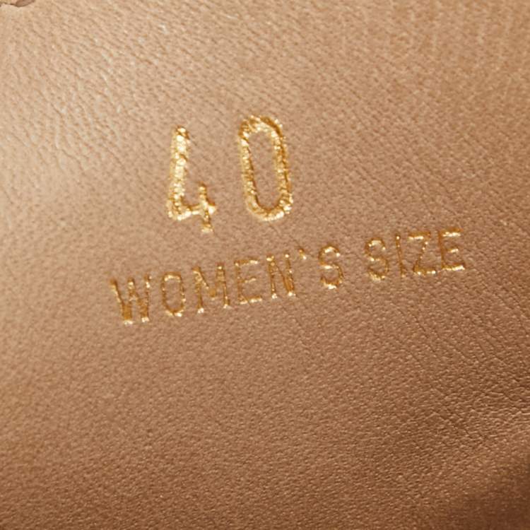 Pre Owned Tod's Beige Leather Bow Loafers Size 40 
