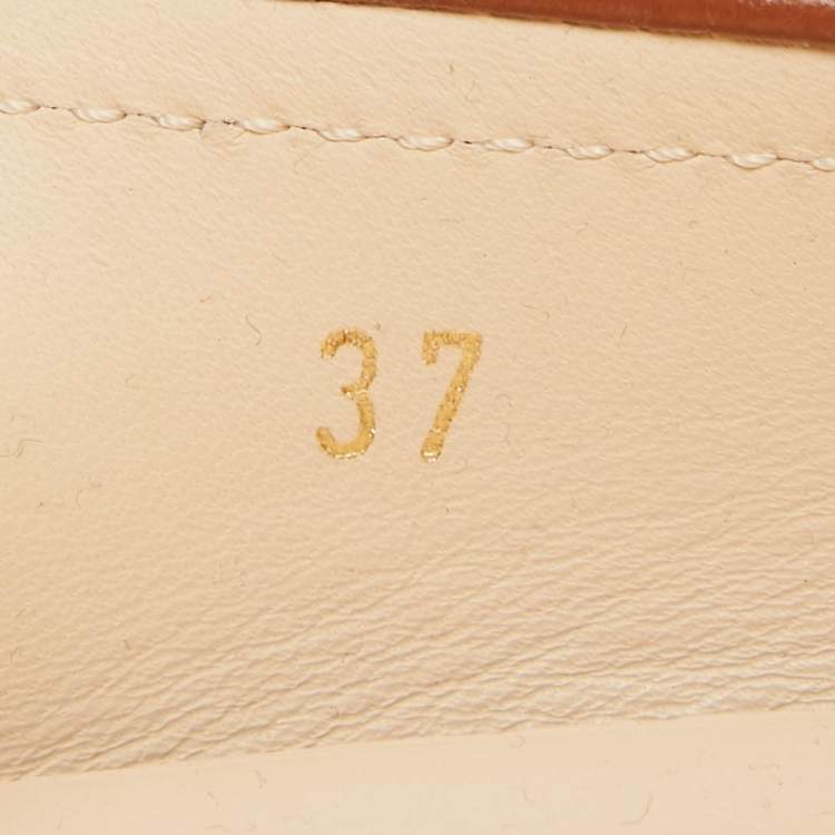 Pre Owned Tod's Brown Leather Slip On Loafers Size 37