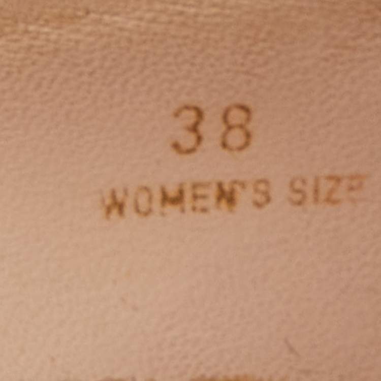 Pre Owned Tod's Two Tone Beige Leather and Patent Block Heel Pumps Size 38
