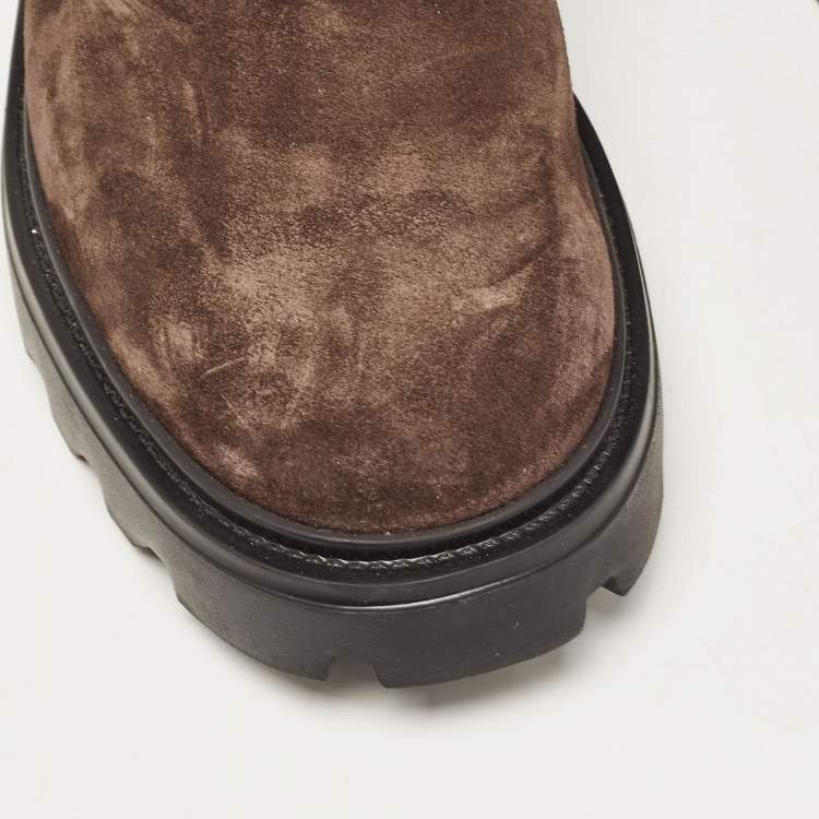 Pre Owned Tod's Brown Suede Ankle  Boots Size 41.5