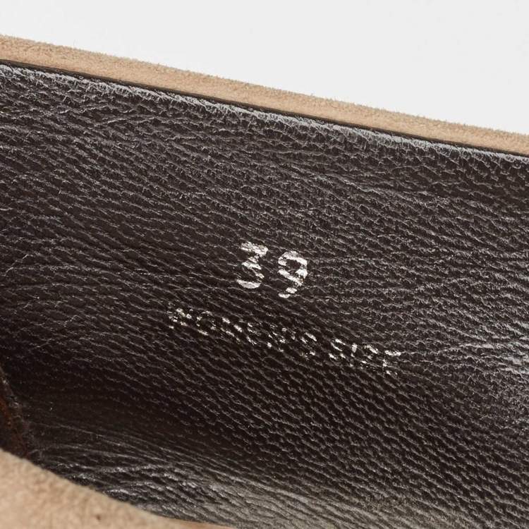 Pre Owned Tod's Two Tone Suede and Studded Leather Bow Ballet Flats Size 39