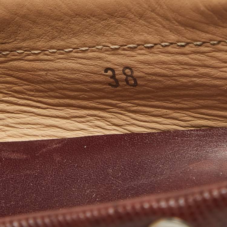 Pre Owned Tod's Brown Leather  Slip On Loafers Size 38