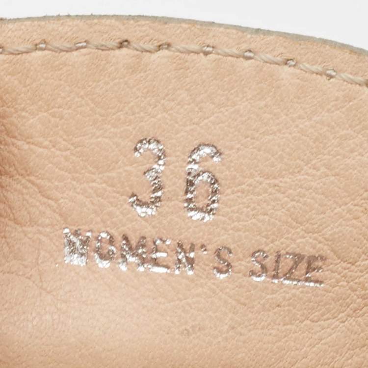 Pre Owned Tod's Silver Leather Crystal Embellished Double T Slip On Loafers Size 36