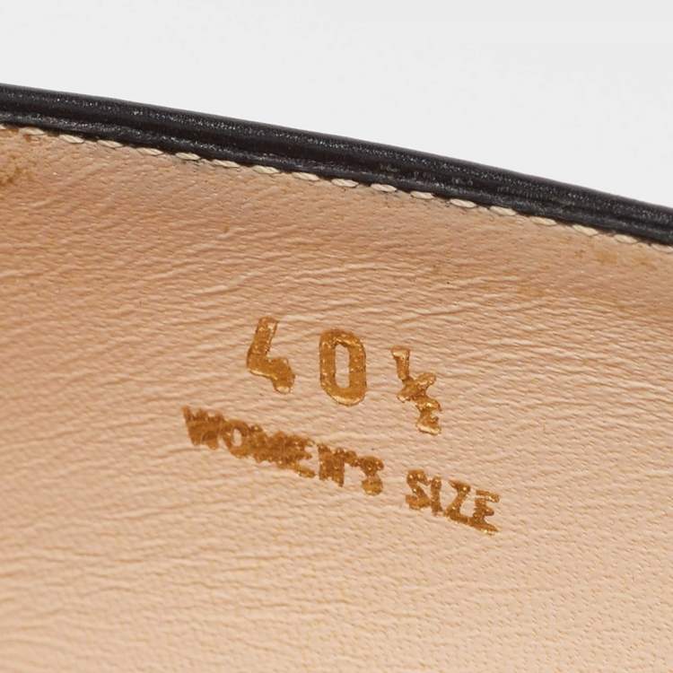 Pre Owned Tod's Black Leather Slip On Loafers Size 40.5