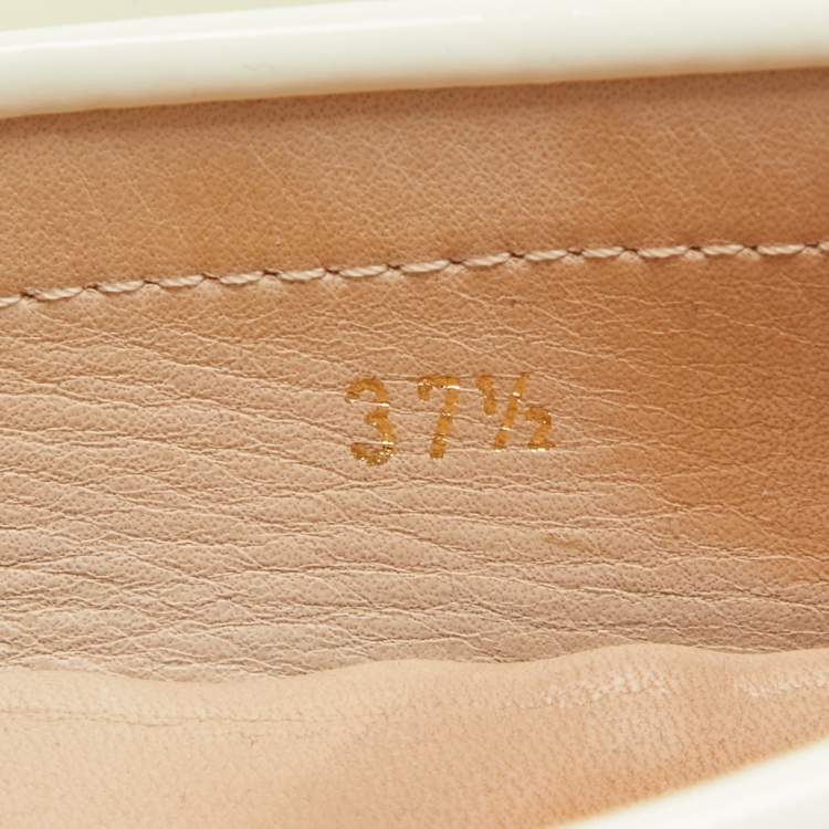 Pre Owned Tod's Brown/White Patent and Nubuck Slip On Loafers Size 37.5