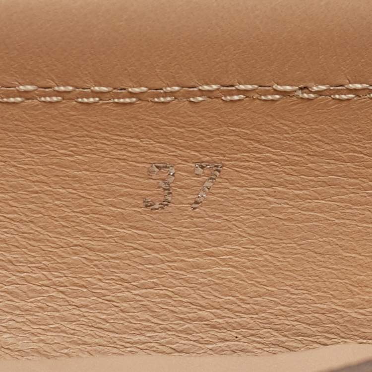 مملوكة مسبقًا Tod's Bronze Leather Penny Slip On Loafers Size 37