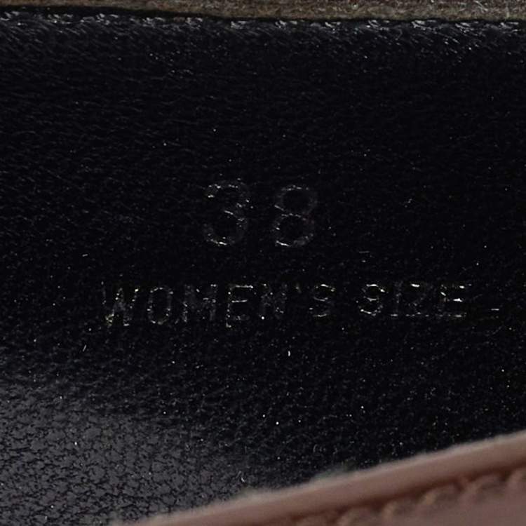 Pre Owned Tod's Brown Leather Block Heel Pumps Size 38