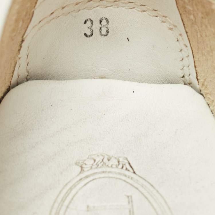 Pre Owned Tod's White Leather Penny Loafers Size 38