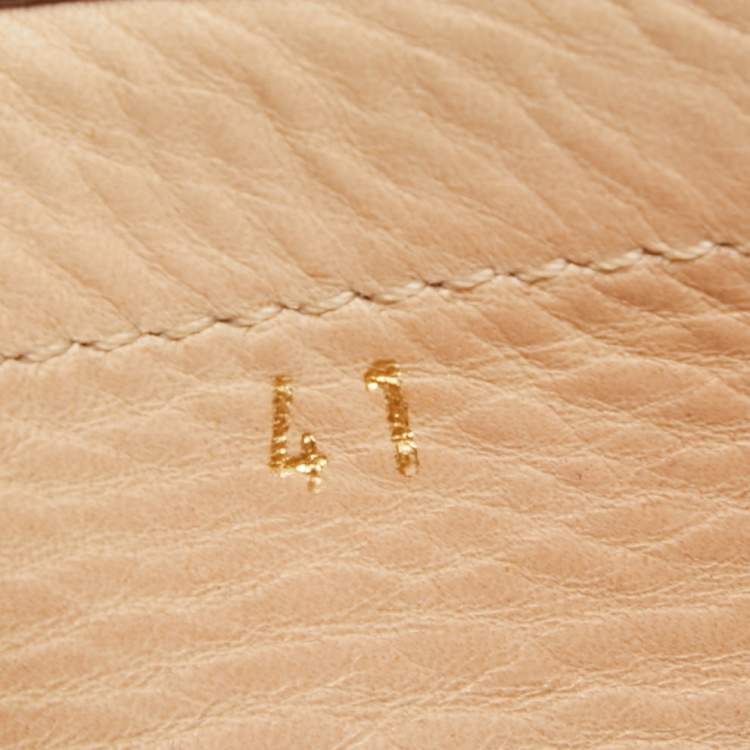 Pre Owned Tod's Brown Patent Leather Safety Pin Fringe Detail Loafers Size 41
