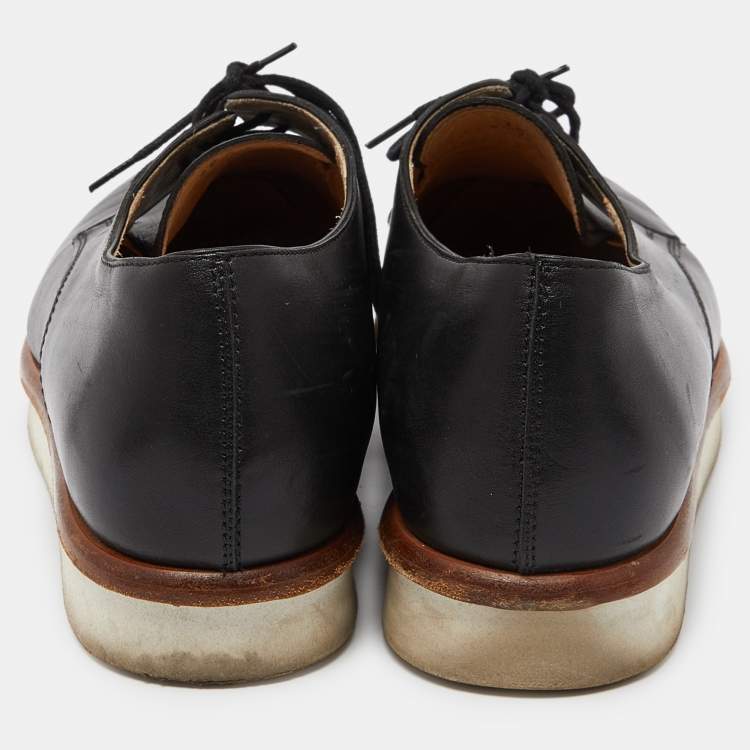 Pre Owned Tod's Black Leather Platform Oxfords Size 38