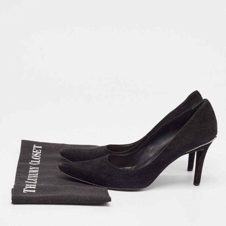 Pre Owned Tod's Black Suede Pointed Toe Pumps Size 40