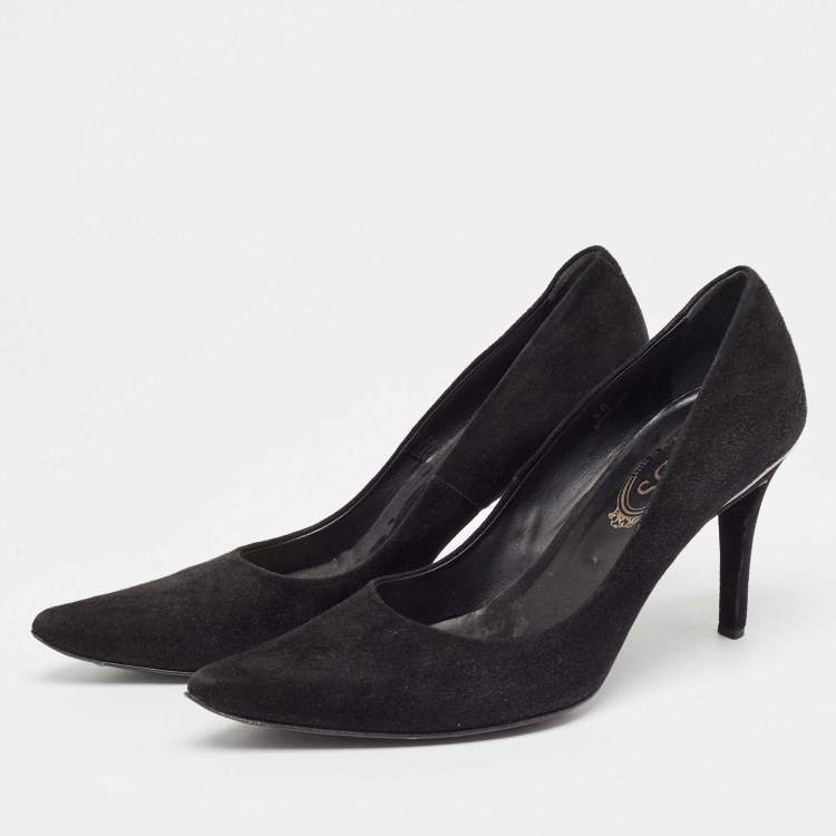 Pre Owned Tod's Black Suede Pointed Toe Pumps Size 40