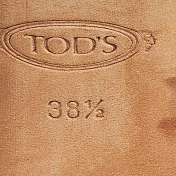 Pre Owned Tod's Blue Lizard Embossed Leather Pumps Size 38.5