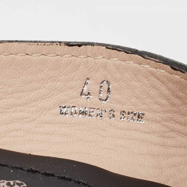 Pre Owned Tod's Black Leather Gommino  Tassel Trim Mules Size 40
