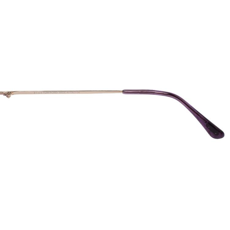 Pre Owned Tom Ford Purple/Gold Indiana Aviator Sunglasses