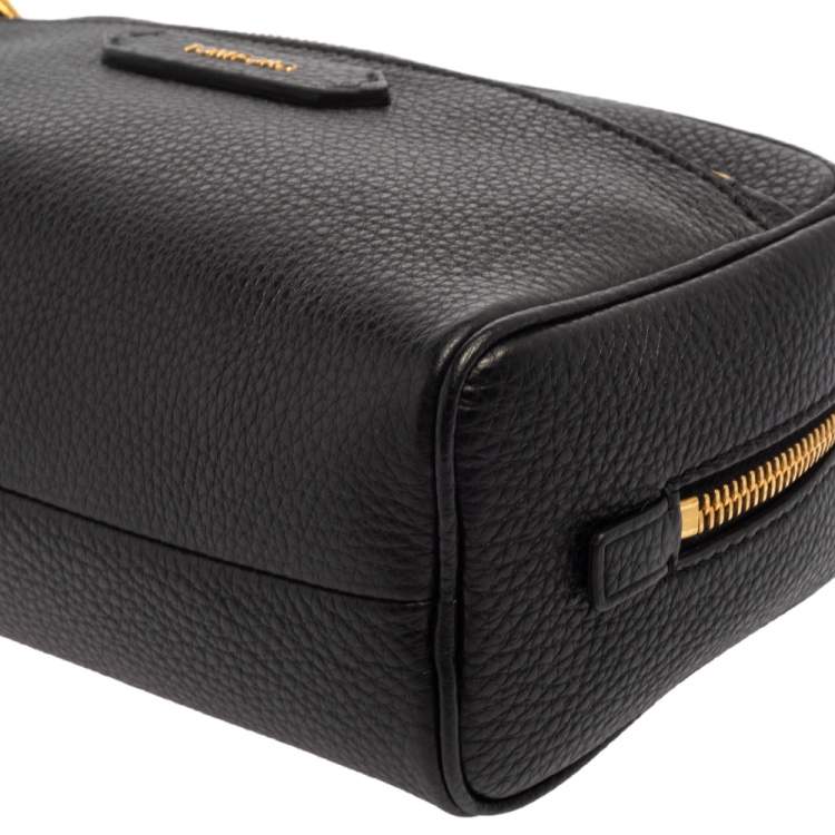 Pre Owned Tom Ford Black Leather Cosmetic Pouch