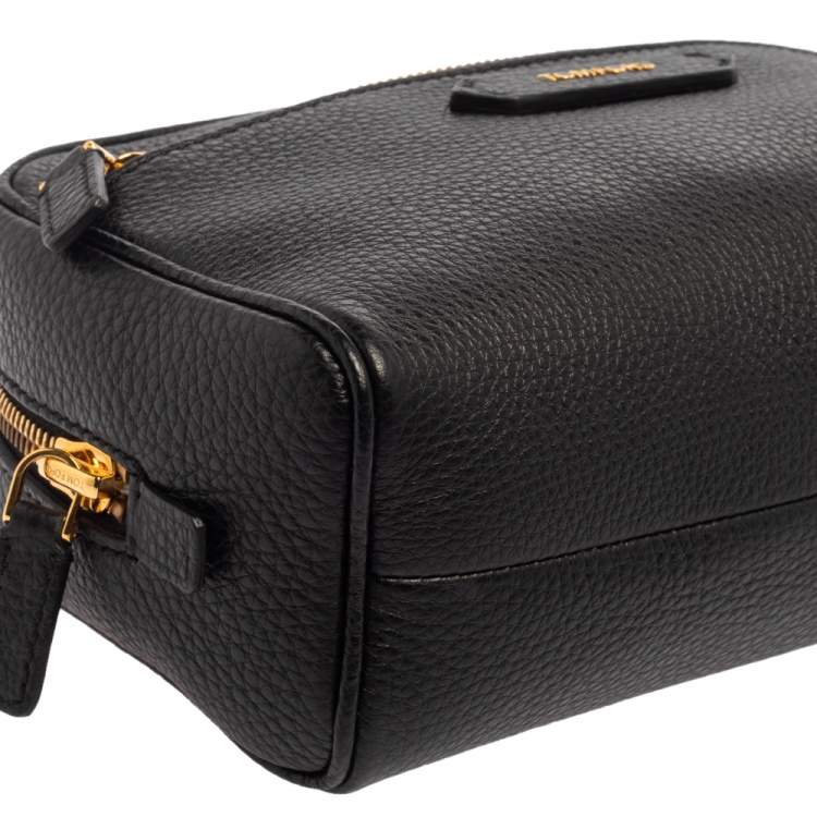 Pre Owned Tom Ford Black Leather Cosmetic Pouch