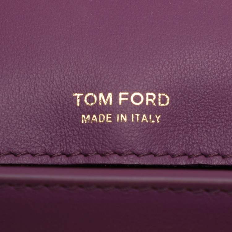 Pre Owned Tom Ford Purple Leather Natalia Chain Shoulder Bag