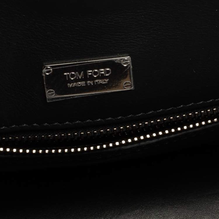 Pre Owned Tom Ford Silver Python Tara Chain Shoulder Bag