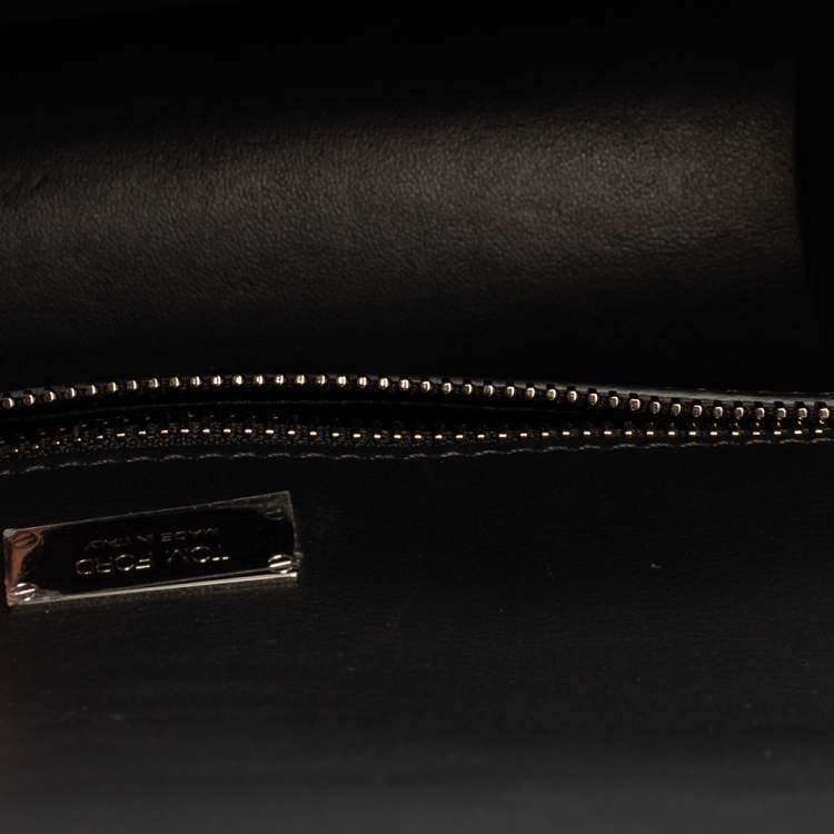 Pre Owned Tom Ford Silver Python Tara Chain Shoulder Bag