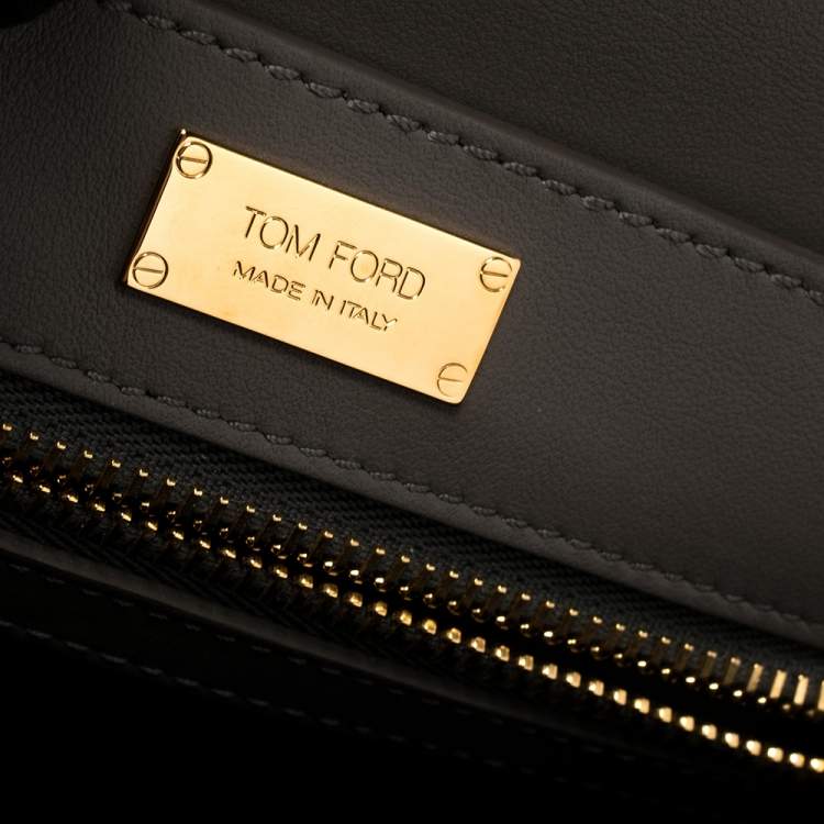 Pre Owned Tom Ford Dark Grey Python Medium Sienna Shoulder Bag