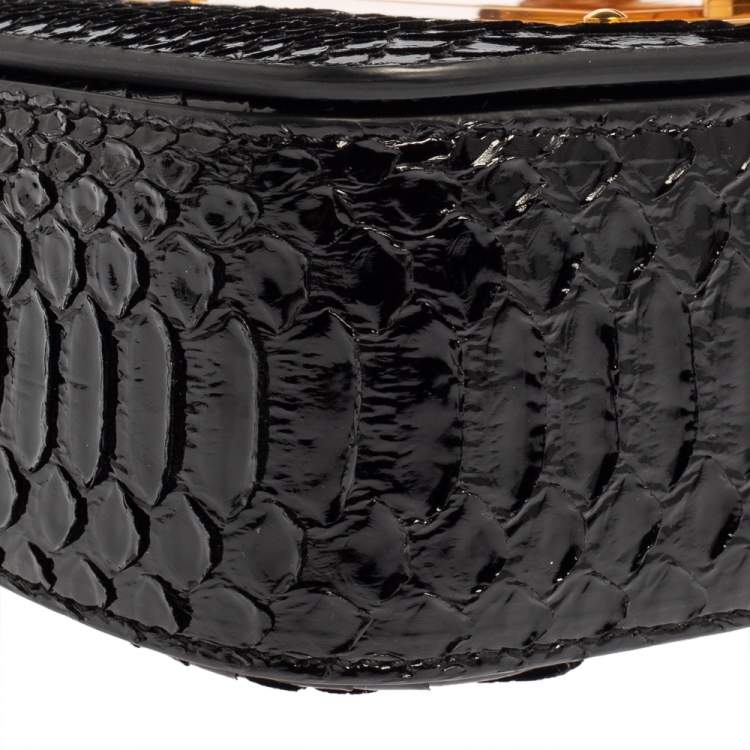 Pre Owned Tom Ford Black Python Natalia Shoulder Bag