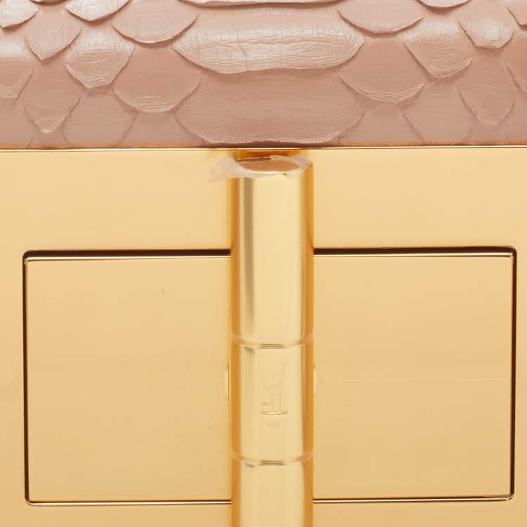 Pre Owned Tom Ford Beige Python Mini Natalia Crossbody Bag