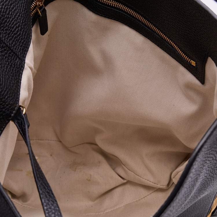 Pre Owned Tom Ford Black Leather Business Tote