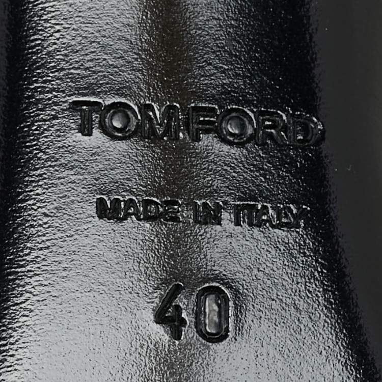 Pre Owned Tom Ford Black Net Piercing Peep-Toe Slingback Pumps Size 40