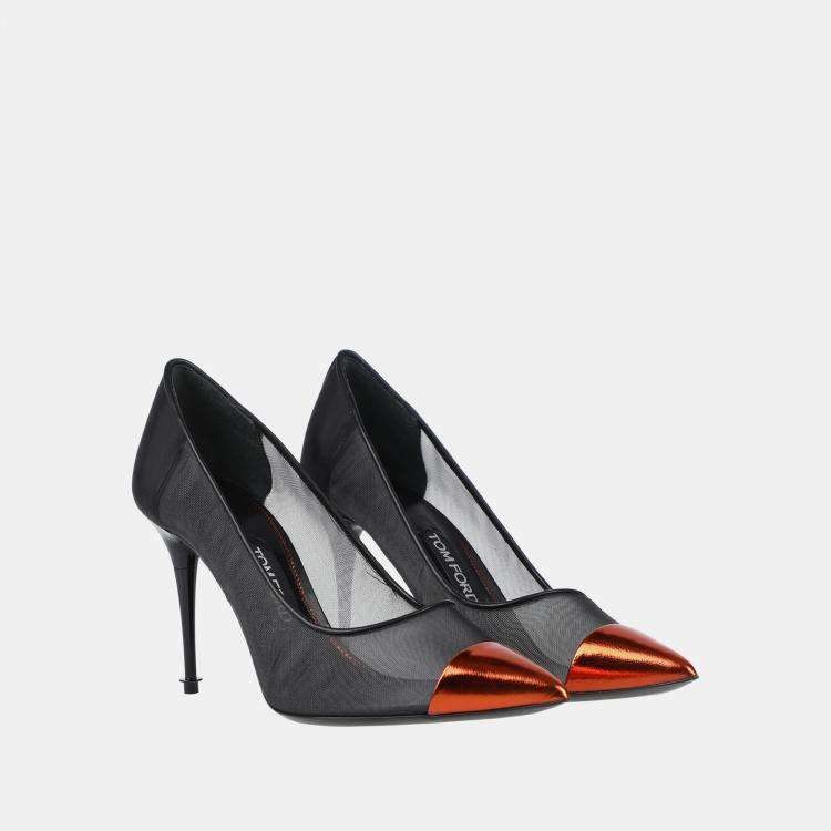 مملوكة مسبقًا Tom Ford Mesh and Leather Pumps 40.5