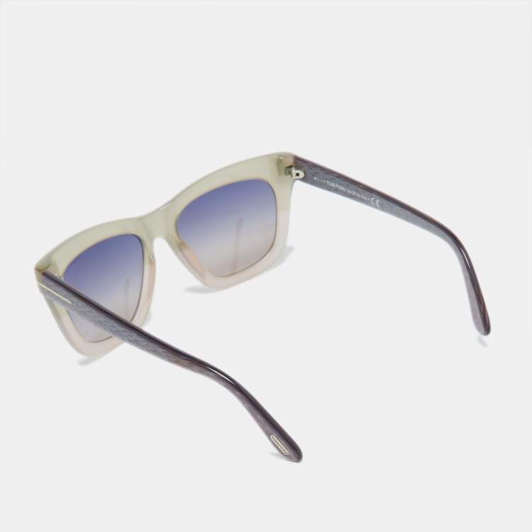 Pre Owned Tom Ford Grey/Grey Gradient TF361 Celina Rectangle Sunglasses