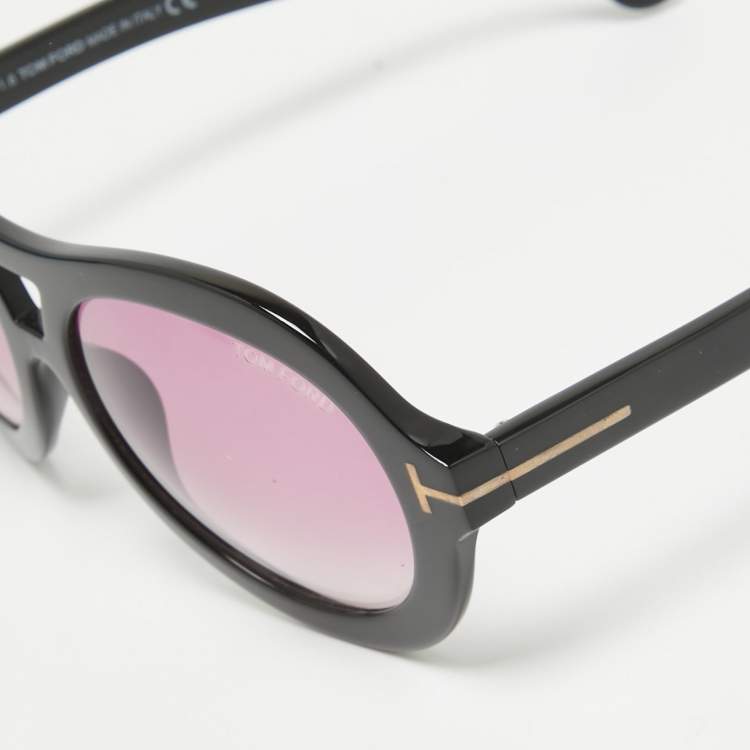 Pre Owned Tom Ford Pink Gradient  TF 514 Isla Oversized Sunglasses