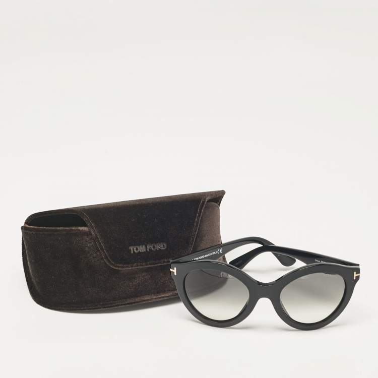 Pre Owned Tom Ford Black Gradient Chiara TF359 Cat Eye Sunglasses