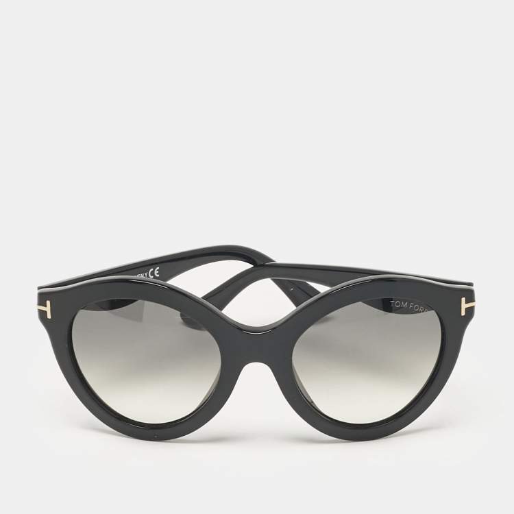 Pre Owned Tom Ford Black Gradient Chiara TF359 Cat Eye Sunglasses