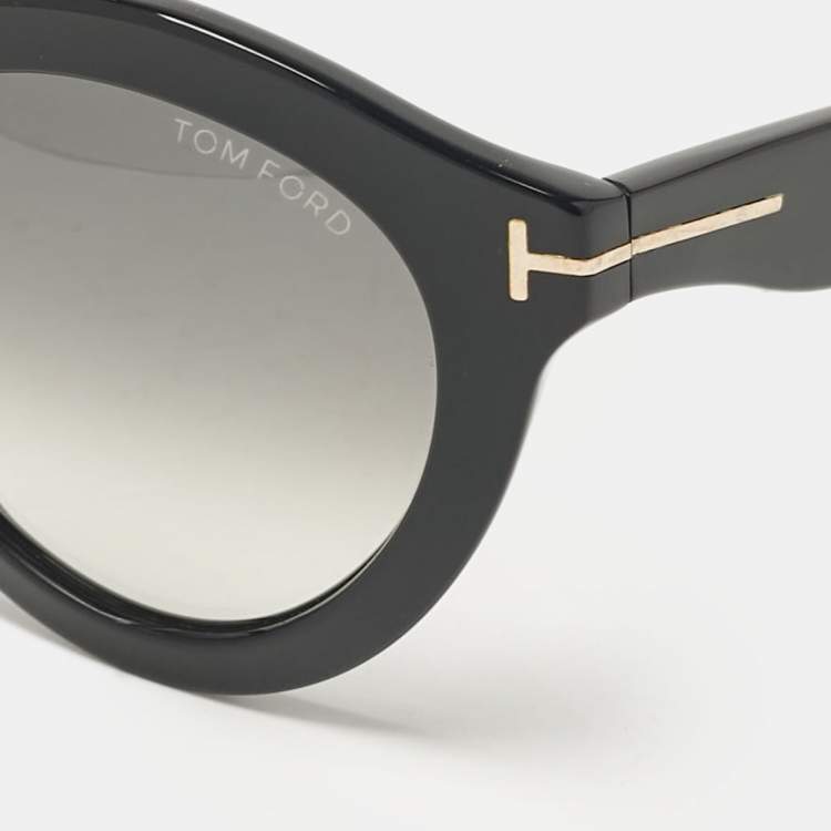 Pre Owned Tom Ford Black Gradient Chiara TF359 Cat Eye Sunglasses