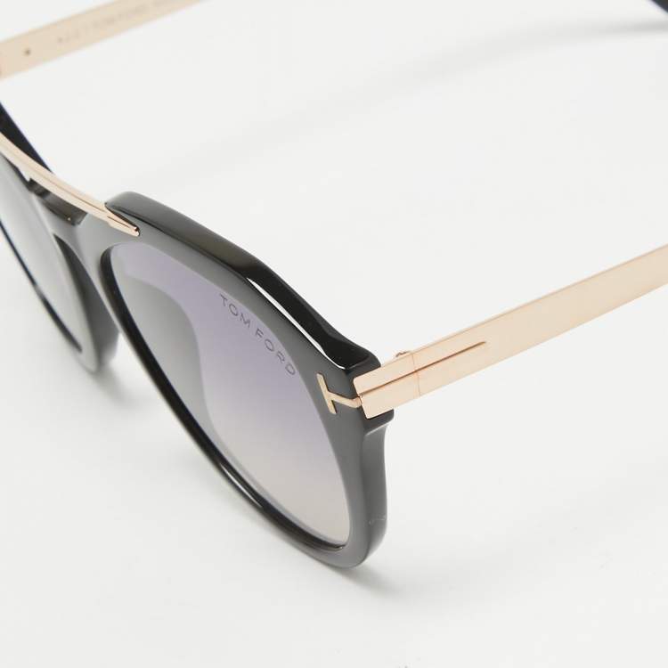 Pre Owned Tom Ford Black Gradient Lisa TF576 Aviator Sunglasses